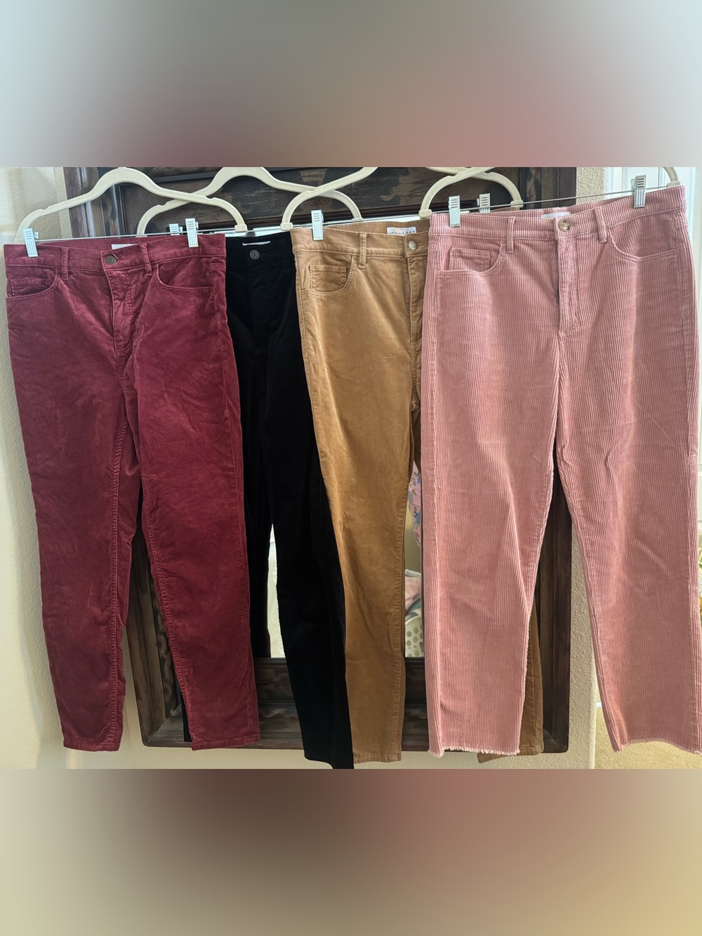 Women’s LOFT Corduroy & Velvet Pants BUNDLE, 4 pairs, like new. Size 29